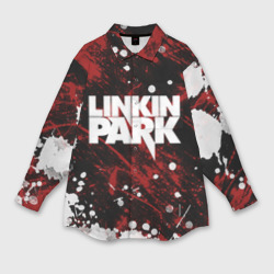 Женская рубашка oversize 3D Linkin Park