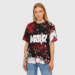 Женская футболка oversize 3D Linkin Park - фото 2