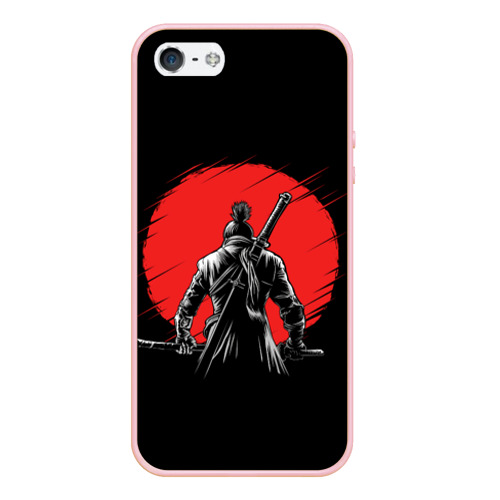 Чехол для iPhone 5/5S матовый Sekiro: Shadows Die Twice, цвет светло-розовый