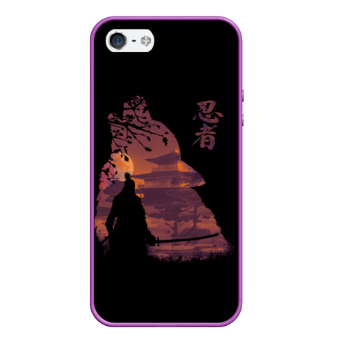 Чехол для iPhone 5/5S матовый Sekiro: Shadows Die Twice, цвет фиолетовый