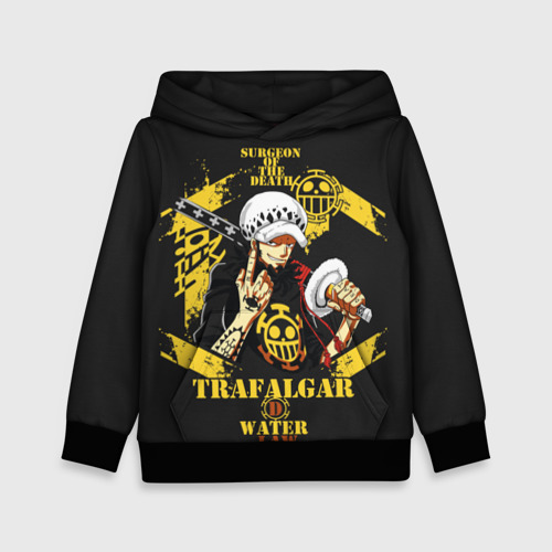 Детская толстовка 3D One Piece Trafalgar Water, цвет черный