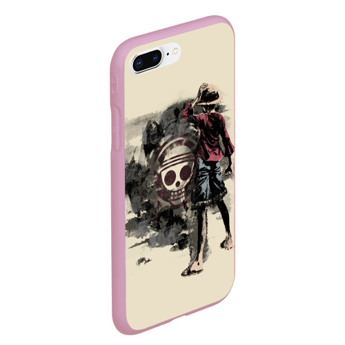 Чехол для iPhone 7Plus/8 Plus матовый Пиратский остров One Piece, цвет розовый - фото 3