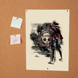 Постер с принтом Пиратский остров One Piece для любого человека, вид спереди №2. Цвет основы: белый