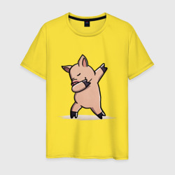 Мужская футболка хлопок Dabbing Pig