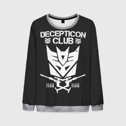Мужской свитшот 3D Трансформеры Deceticon