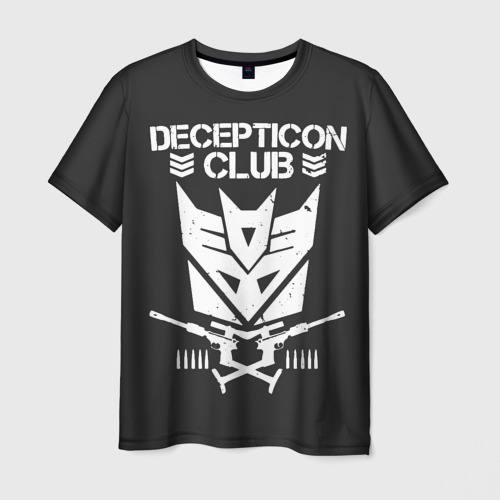 Мужская футболка с принтом Трансформеры Deceticon, вид спереди №1