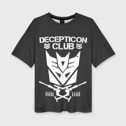 Женская футболка oversize 3D Трансформеры Deceticon