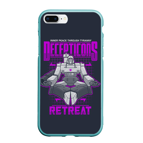 Чехол для iPhone 7Plus/8 Plus матовый Трансформеры Decepticons, цвет мятный