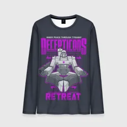 Мужской лонгслив 3D Трансформеры Decepticons