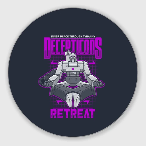 Круглый коврик для мышки Трансформеры Decepticons
