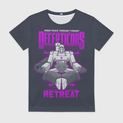 Женская футболка 3D Трансформеры Decepticons