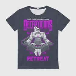 Женская футболка 3D Трансформеры Decepticons