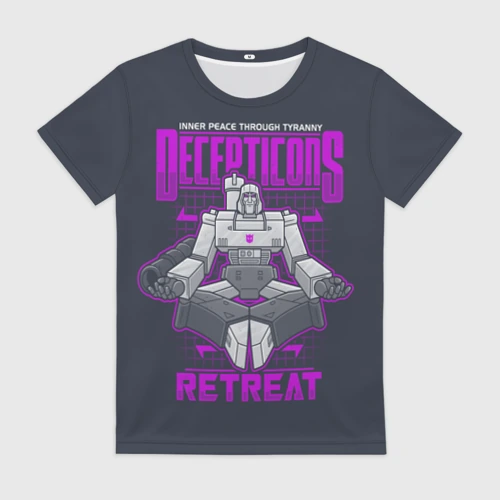 Женская футболка 3D Трансформеры Decepticons