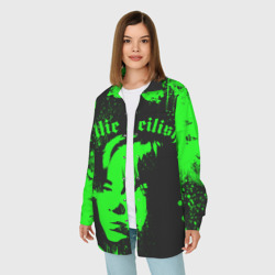 Женская рубашка oversize 3D Billie Eilish - фото 2