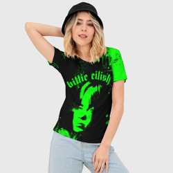 Женская футболка 3D Slim Billie Eilish - фото 2