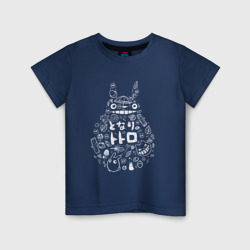 Детская футболка хлопок Силуэт Тоторо из деталей