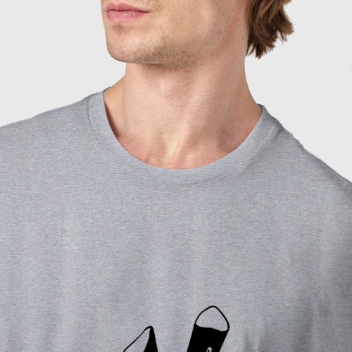 Мужская футболка хлопок Мия Уоллес Криминальное чтиво, цвет меланж - фото 6