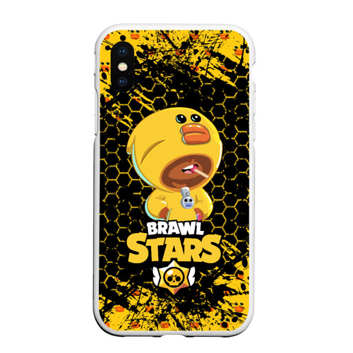 Чехол для iPhone XS Max матовый Brawl Stars Sally Leon, цвет белый