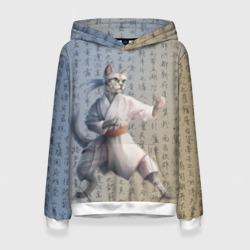 Женская толстовка 3D Karate cat