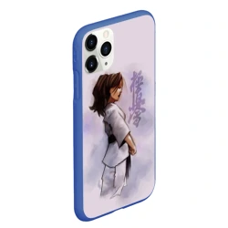 Чехол для iPhone 11 Pro Max матовый Кёкусинкай девушка - фото 2
