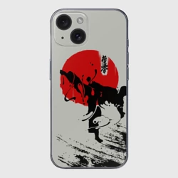Чехол для iPhone 15 силиконовый с защитой камеры Kyokushinkai Karate