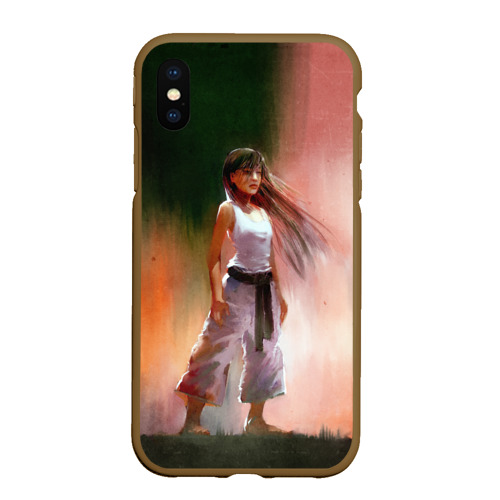 Чехол для iPhone XS Max матовый Girl, цвет коричневый