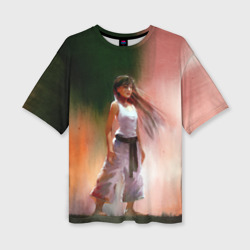 Женская футболка oversize 3D Girl