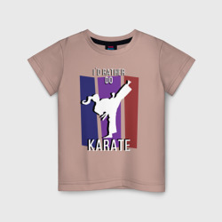 Детская футболка хлопок I`d rather do karate