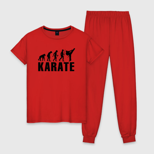 Женская пижама хлопок Karate Evolution, цвет красный