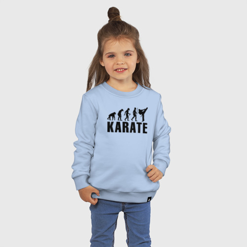 Детский свитшот хлопок Karate Evolution, цвет мягкое небо - фото 3