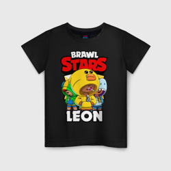 Детская футболка хлопок Brawl Stars Leon