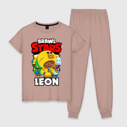 Женская пижама хлопок Brawl Stars Leon