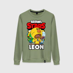 Женский свитшот хлопок Brawl Stars Leon
