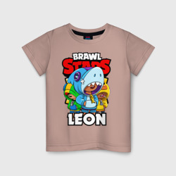 Детская футболка хлопок Brawl Stars Leon