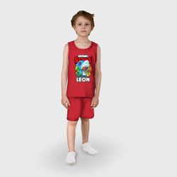 Детская пижама с шортами хлопок Brawl Stars Leon - фото 2