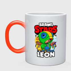 Кружка хамелеон Brawl Stars Leon