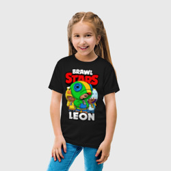 Детская футболка хлопок Brawl Stars Leon - фото 2