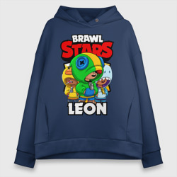 Женское худи Oversize хлопок Brawl Stars Leon