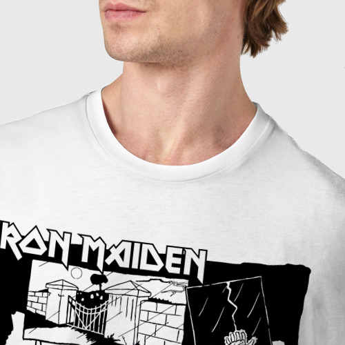 Мужская футболка хлопок Iron Maiden Live after Death, цвет белый - фото 6