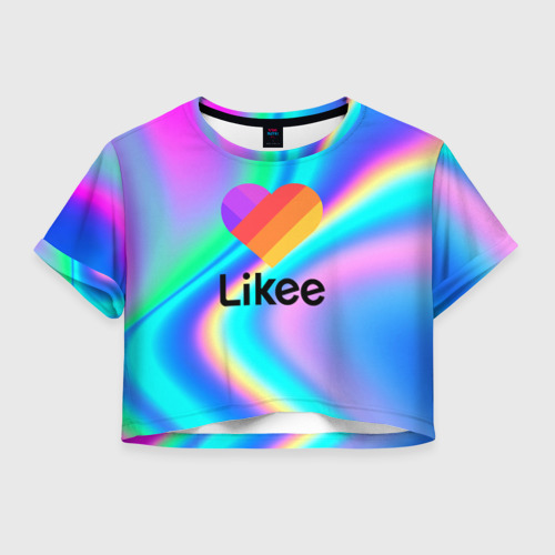 Женская футболка Crop-top 3D LIKEE GRADIENT Фото 01 Женская футболка Crop-top 3D LIKEE GRADIENT Фото 01