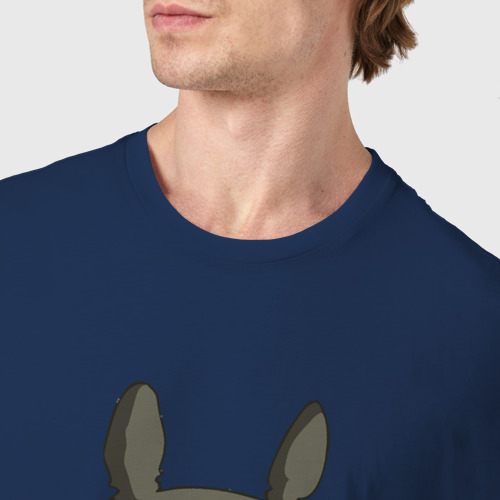 Мужская футболка хлопок Тоторо, цвет темно-синий - фото 6