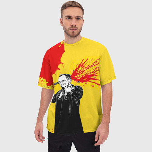 Мужская футболка oversize 3D Квентин Тарантино - shot, цвет 3D печать - фото 3