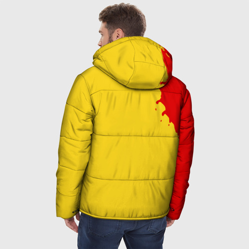 Мужская зимняя куртка 3D с принтом Квентин Тарантино - shot, вид сзади #2