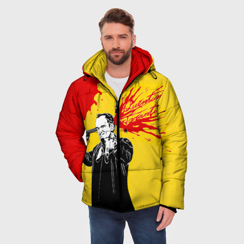 Мужская зимняя куртка 3D с принтом Квентин Тарантино - shot, фото на моделе #1