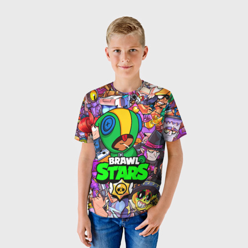 Детская футболка 3D Brawl Stars Leon - фото 3
