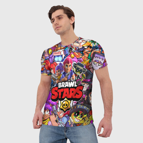 Мужская футболка 3D BRAWL STARS , цвет 3D печать - фото 3