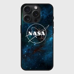 Чехол силиконовый для Apple iPhone 15 Pro Мax матовый NASA