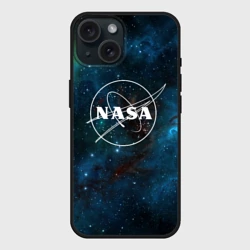 Чехол силиконовый для Apple iPhone 15 матовый NASA
