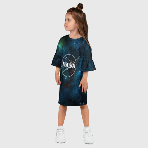 Детское платье 3D с принтом NASA, фото на моделе #1