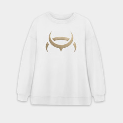 Женский свитшот oversize без начеса хлопок Amarr